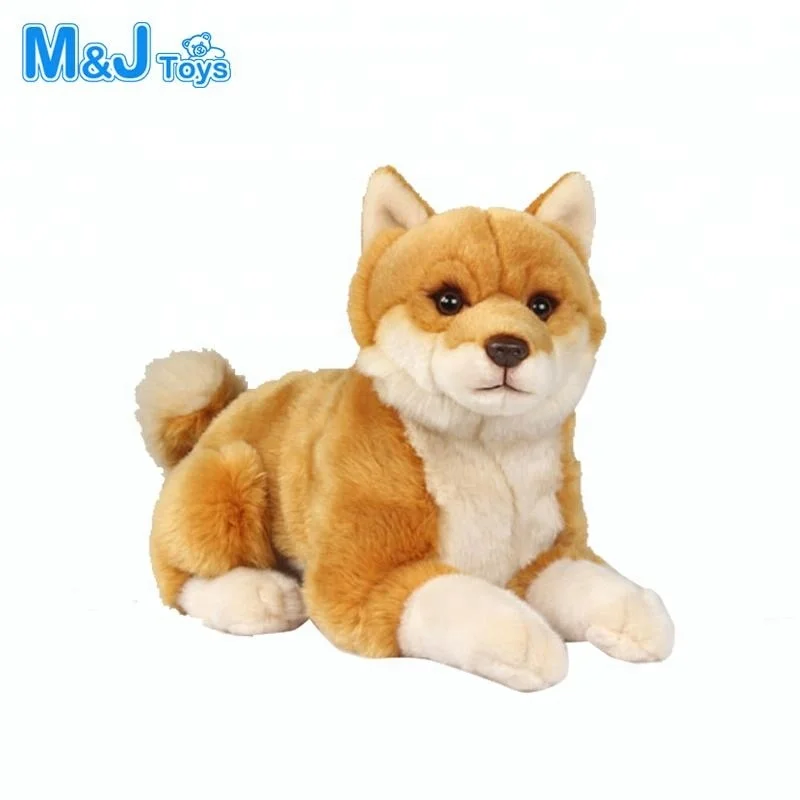 Realistic Soft Plush Stuffed Dog Emulation Japanese Akita Plush Dog Stuffed Animal Toy