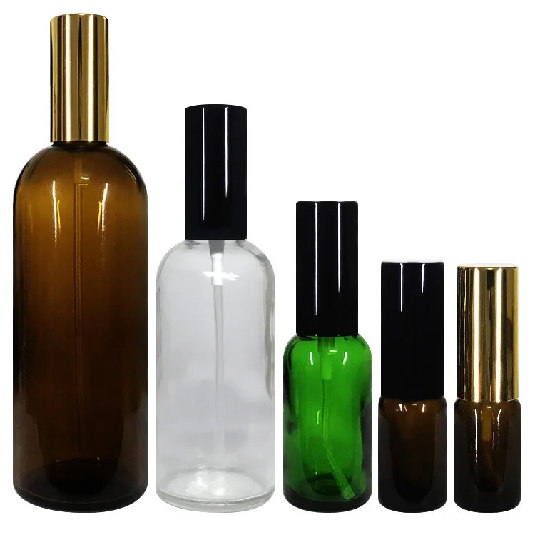 
Amber cobalt blue green glass bottle essential oil lotion mist spray bottles 5ml 10ml 15ml 20ml 30ml 50ml 100ml 