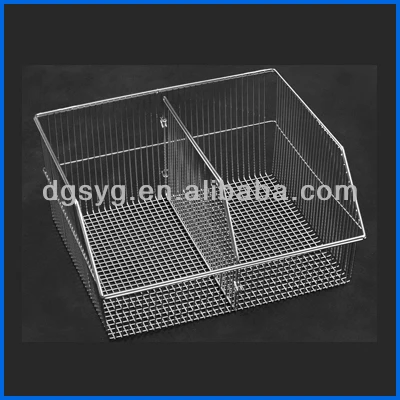 Chrome Wall Panel Wire Mesh Basket for Hospital Use