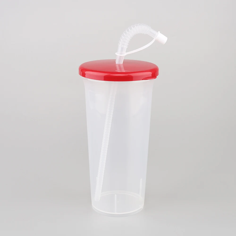 Китайский завод, новый дизайн, пластиковая бутылка для воды 700 мл без бисфенола А с соломинкой, пластиковая чашка для воды с соломинкой