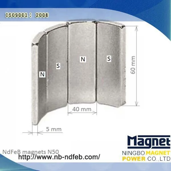 Super Strong Block Magnetic Tile Neodymium Magnet for DC Motor, aimants en neodyme