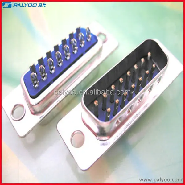 
connector vga 15 pin solder type Male Female 9 15 25 26 37 44 50 62 68 78 Pin 2 Row 3 Row mini d-sub 