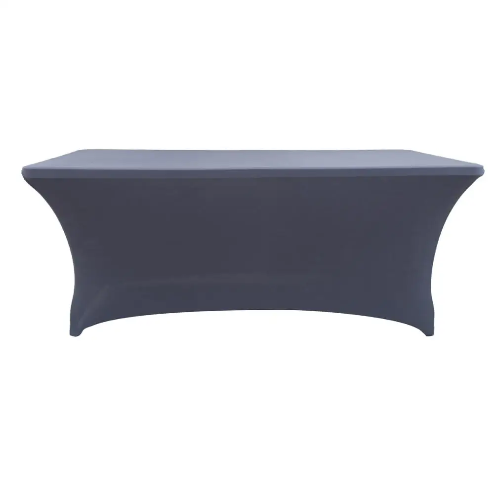 4ft 6ft 8ft Custom Print Fancy Spandex Table Cloth for Trade Show Display with Polyester Fabric