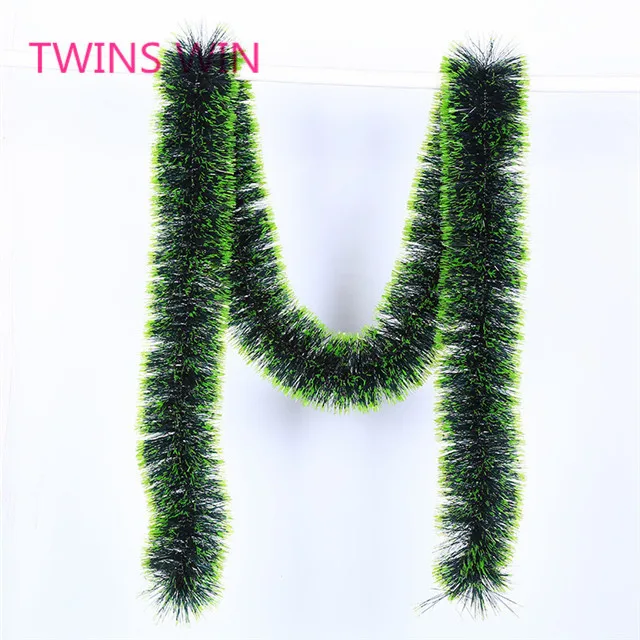 Factory price imported christmas tree ornaments cheap new green color plastic decorative christmas garland from china 027