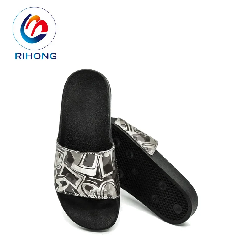 new arrival top quality with big size rubber pu sole slide sandal custom brand logo men women designer slippers