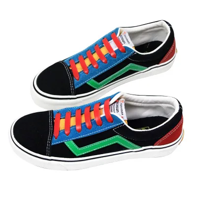 Elastic No Tie Lazy Silicone Flat stretch Sneaker Shoe Laces Running crazy shoe laces