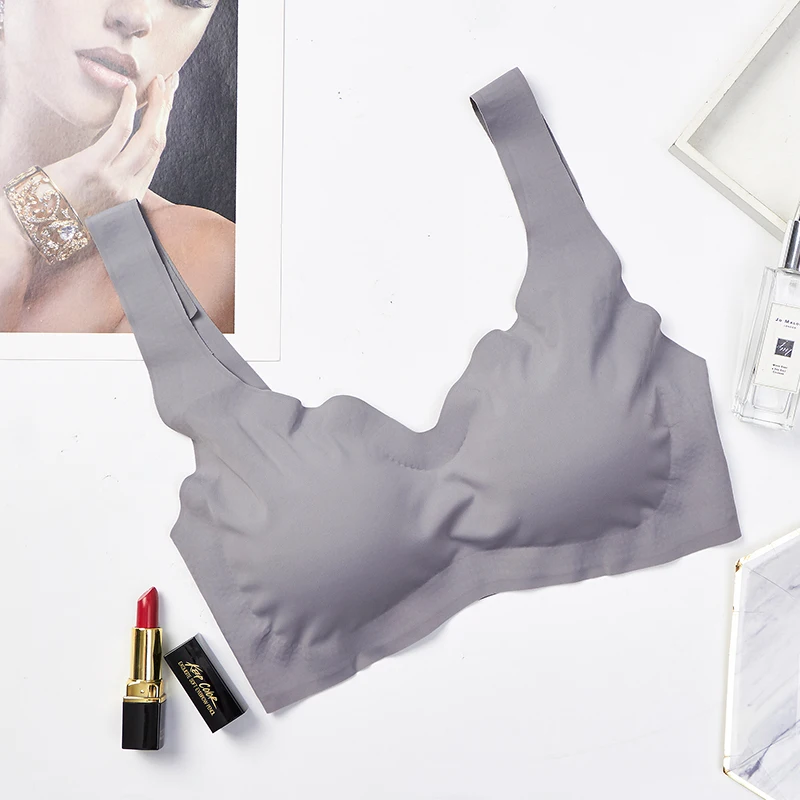 Whole ice silk bra sweat shockproof plain yoga sports vest bra tank top women causal wear