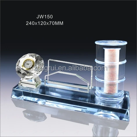 Gold Plated Metal Crystal Blank Oil Industry Rig Gift Model Set For Business Souvenir