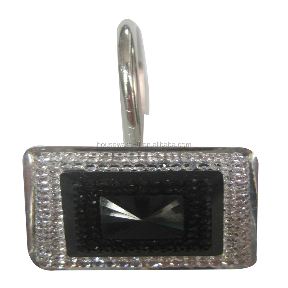 Acrylic Shower Curtain Hooks Set of 12 Acrylic Shower Curtain Rings Pack of 12