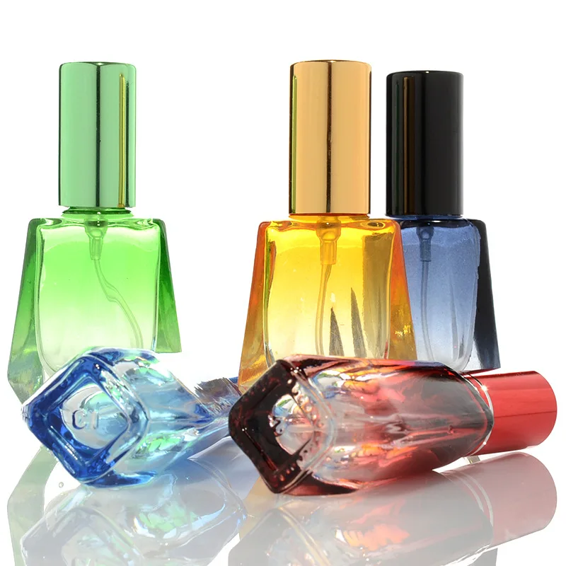 
wholesale 10 ml green unique glass atomizer bottle of perfume 