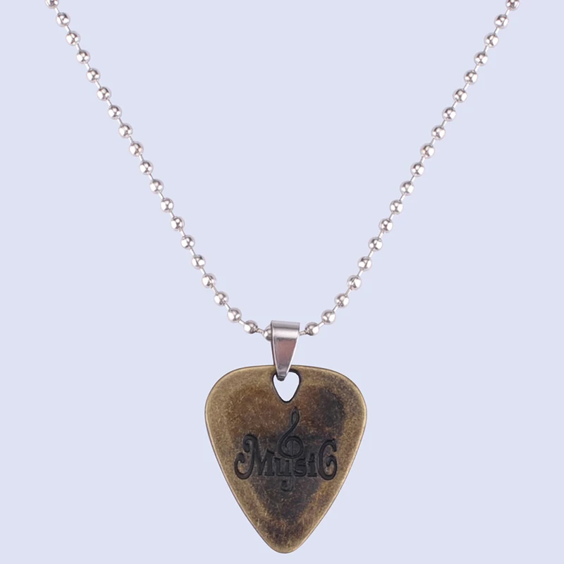 Personalized Guitar Pick Necklace Zinc Alloy Pendants Necklaces