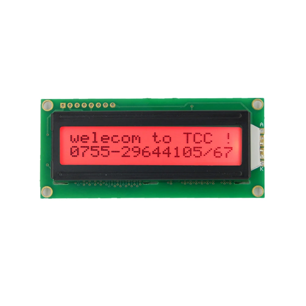 TCC LCD 1602(HV20) character display screen 8-pin serial i2c interface module 16x2 lcd display