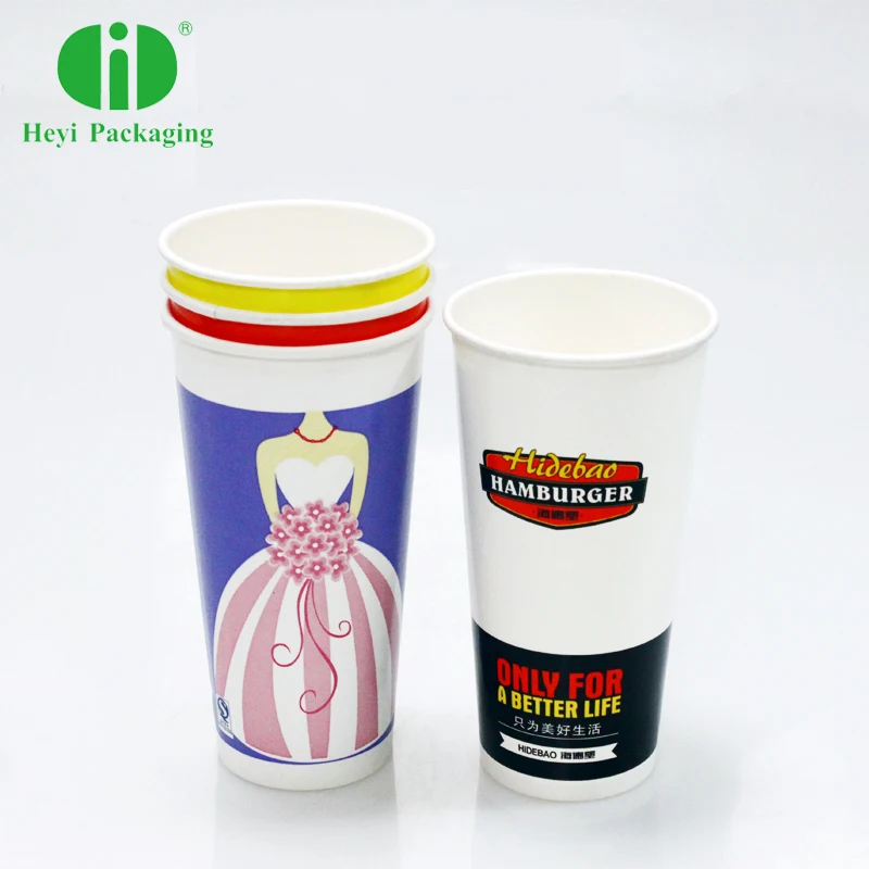 PE coated soda cold drinks single wall party disposable paper cups for juice