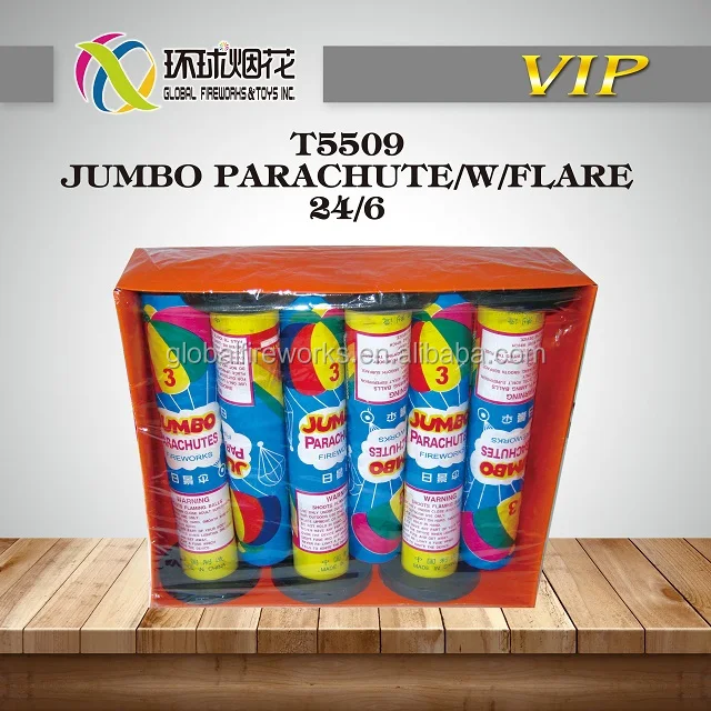 T5509 Jumbo Parachute W/Flare Paracaidas 1.4G UN0336 Toys Outdoor Christmas And New Year Celebration Global Fireworks