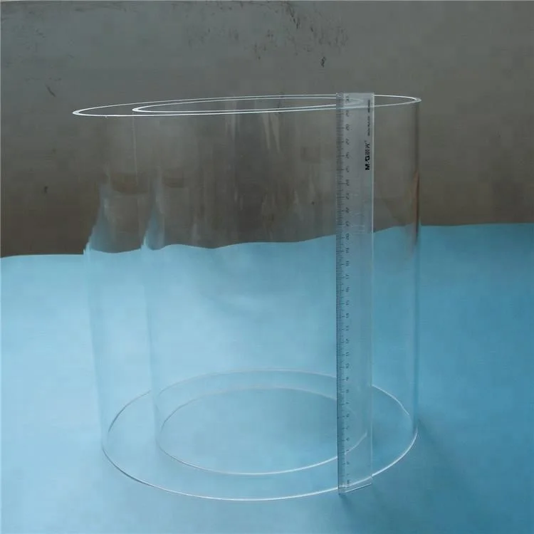 200mm Diameter 5mm wall thickness large diameter quartz glass cylinder