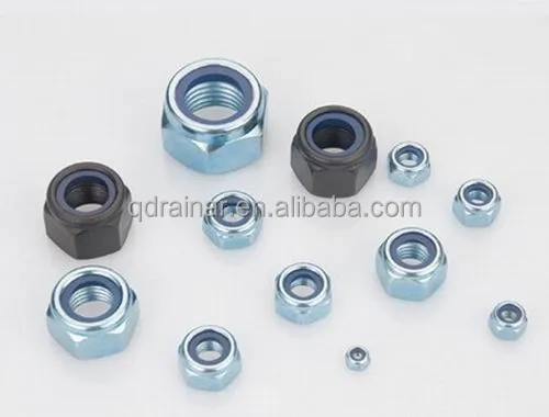 Din985 din982 galvanized Nylon insert lock nut/nylon nut/stainless nylon self- lock nut