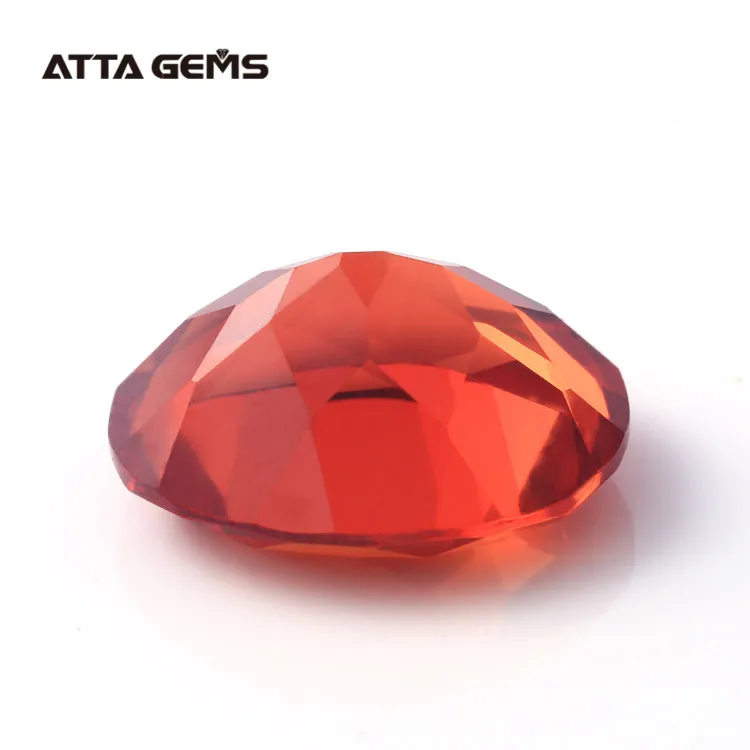 Synthetic (Lab Created) Corundum Oval Cut 12*10mm Orange Sapphire Gemstone