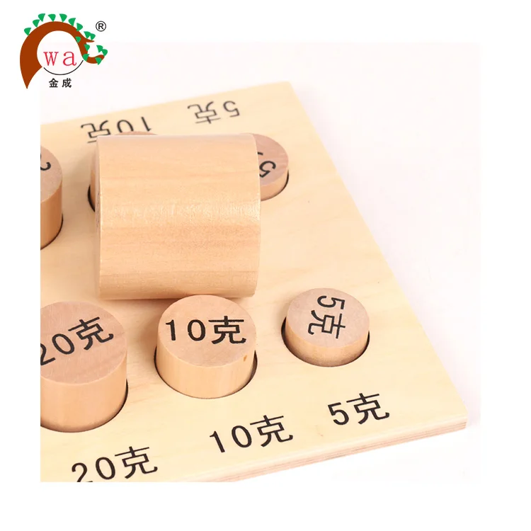 
Preschool Child Montessori Educational Wooden Weight Cylinders 