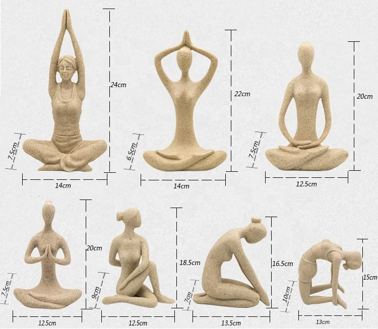 2018 NEWLY PUBLISHED DIFFERENT TYPES OF LADY YOGA POSITIONS STANSTONE STATUES