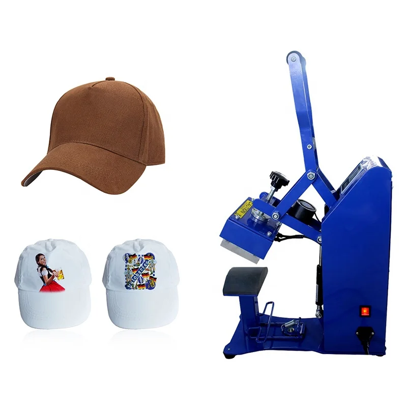 Automatically open Magnetic semi-automatic thermal transfer ironing machine personality DIY hat baking cap heat press machine