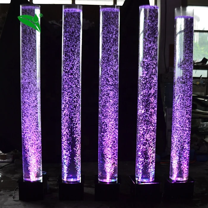 wedding stage light up furniture decorative led water bubble column wedding decoration
