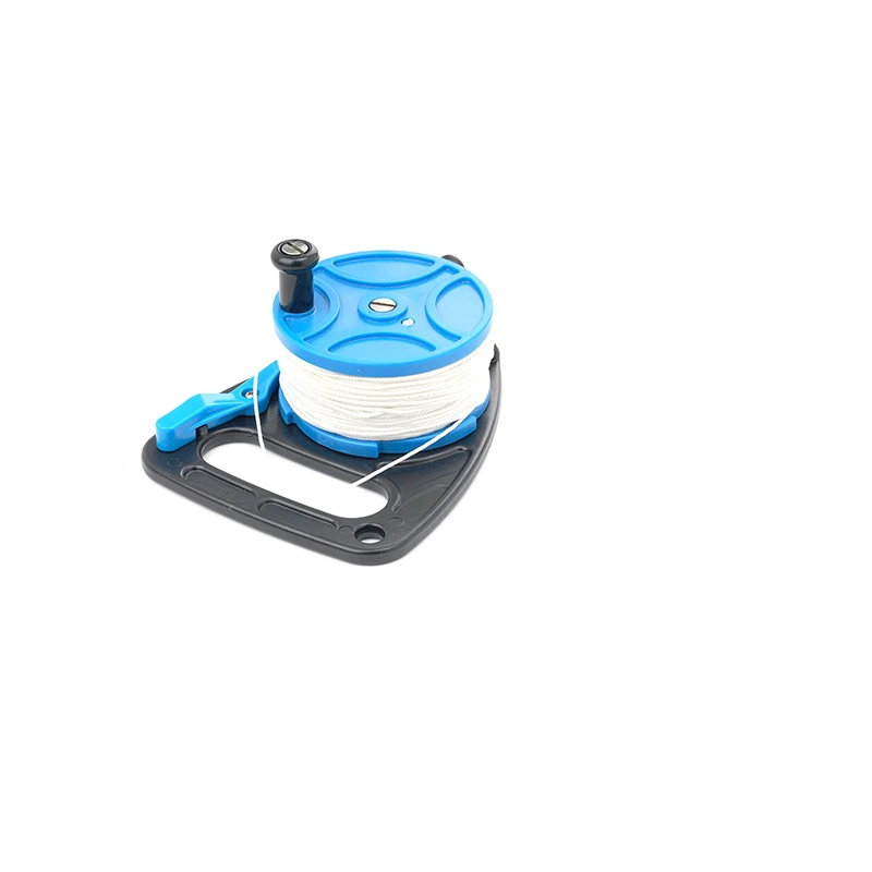 High Visibility White Line 270ft  plastic Scuba Diving Reel with finger Thumb Stopper