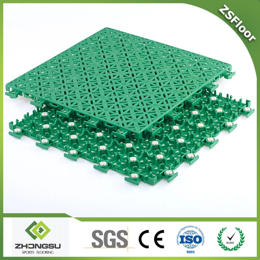 interlocking composite deck tiles futsal court plastic flooring