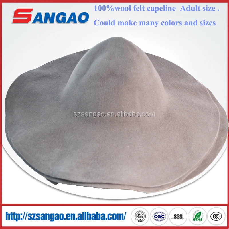 high quality Wool blend felt hat body capelines or hoods wholesale cheap price