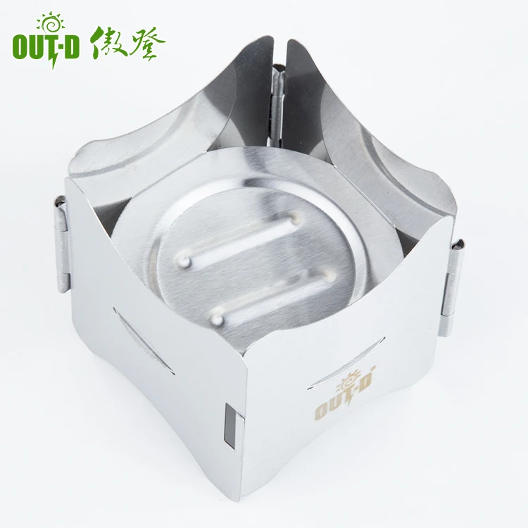 
Lightweight Folding Outdoor Cooking Camping Hiking Stove Portable Solid Alcohol Burner 