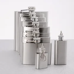 6 oz stainless steel alcohol container winer liquor hip flask with funnel traditional western cowboy flask