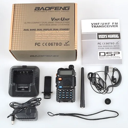 Зашифрованные двухстороннее радио Baofeng UHF 400-480MHz VHF 136-174 МГц BF UV-5R 2 варианта
