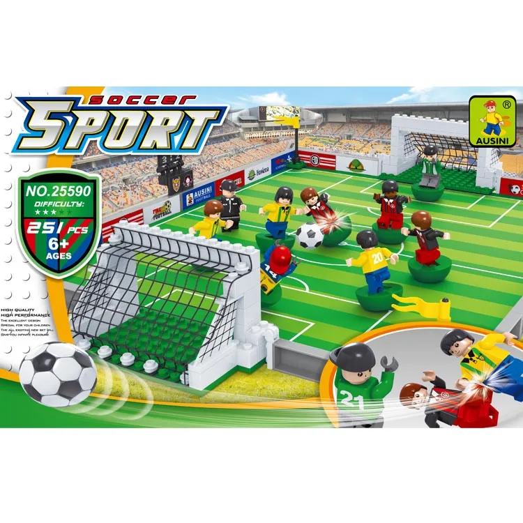 AUSINI new kids football field electronic toy bricks for birthday gift