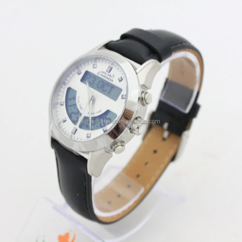 Muslim Watch Qiblah Finder Hijri Calendar World Time Zone Prayer Reminder prayer watches HA-6102