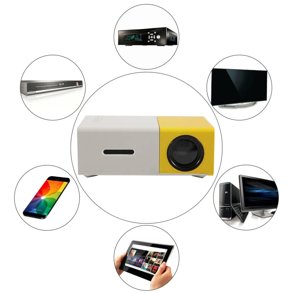 Mini led projector HD 1080 portable home theater pocket cheap price YG300 hid projector