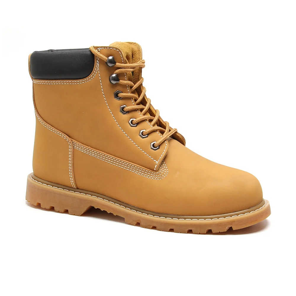 Желтый нубук Композитный носок лучший сервис безопасная обувь поставщик Шаньдун, легкие безопасные дешевые мужские рабочие ботинки