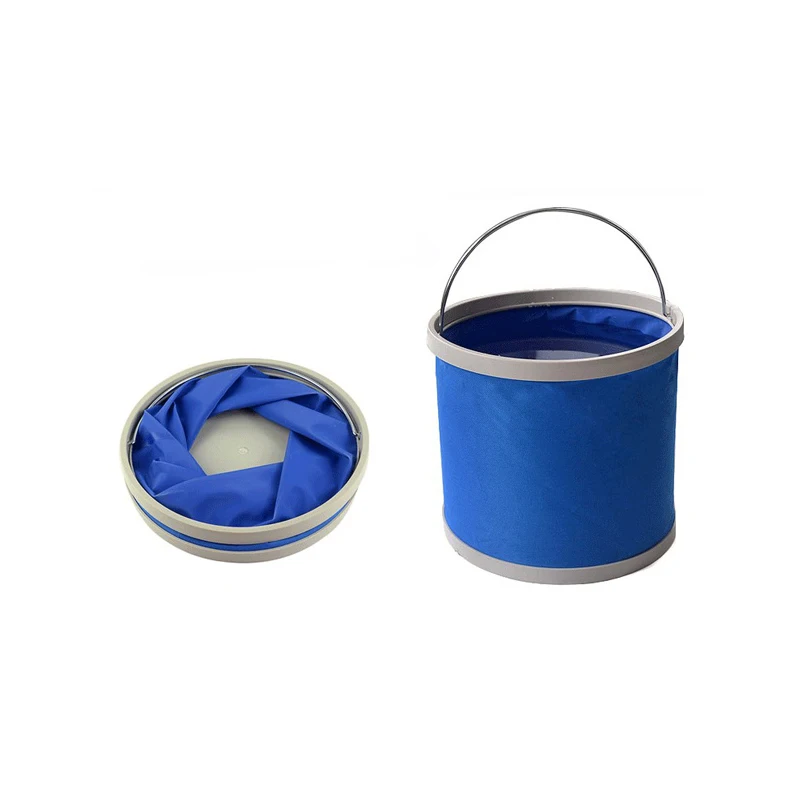 D010 11L Folding collapsible oxford water bucket with handle and custom logo for promotion event