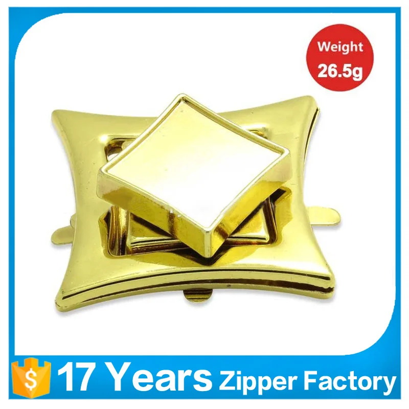 Fashion handbag lock hardware gun color handbag parts delivery on time