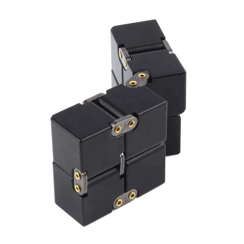 Premium Metal Infinity Cube Fidget Toy Aluminium Deformation Magical Infinite Cube Fidget Toys Stress Reliever for EDC Anxiety