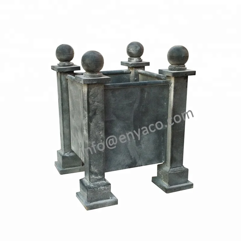 Металлический квадратный и прямоугольный горшок большой уличный контейнер для растений во французском саду цветочный посадки