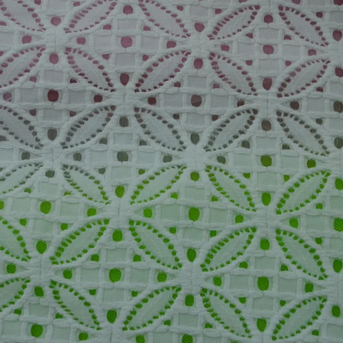 purple geometrical pattern high quality african guipure lace fabric