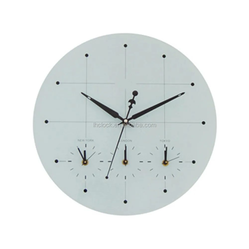 world wall clock three time zone wall clock