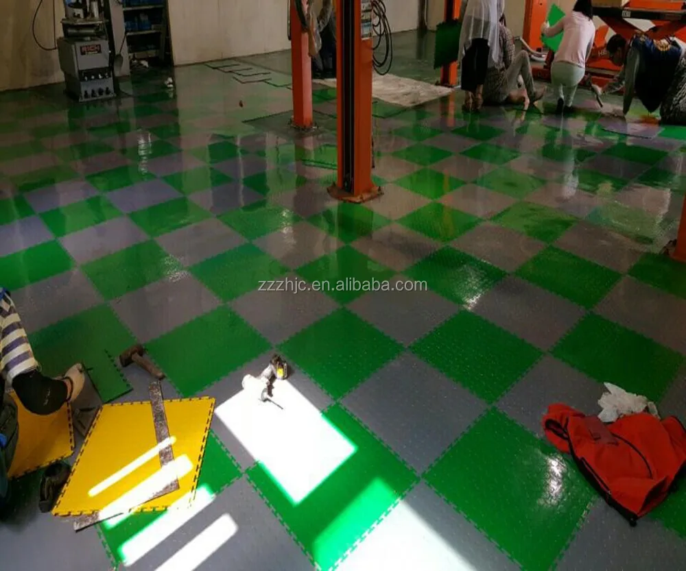 durable removable parking hot sell pvc garage interlocking click plastic floor tiles