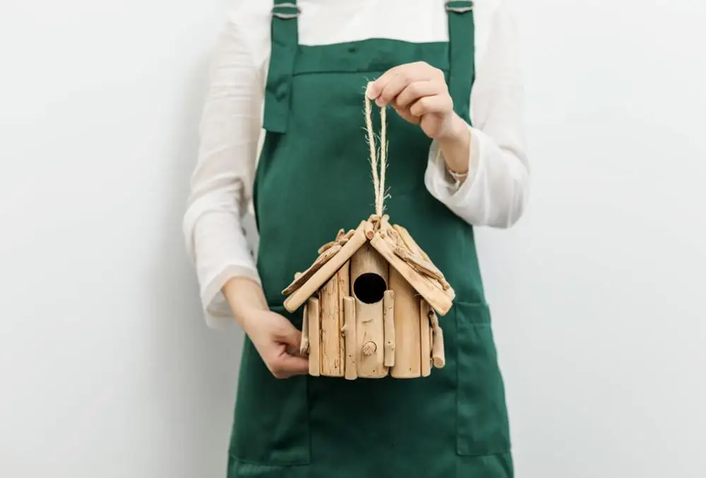 Baihe ручная работа Птичье гнездо hangingdriftwood сарай на дерево DIY детский подарок