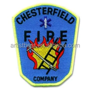 Custom Fire Rescue Overlocked Border Embroidered Patch