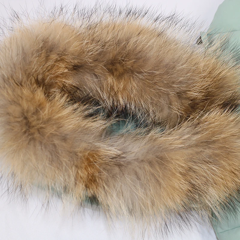 Latest designs polyester and cotton girls fur hood coat