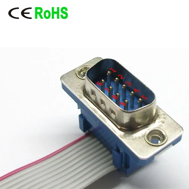  FC10p IDC DB9 RS232 Dsub 9P серийный плоский кабель-удлинитель материнская плата MB последовательный порт удлинитель для головок