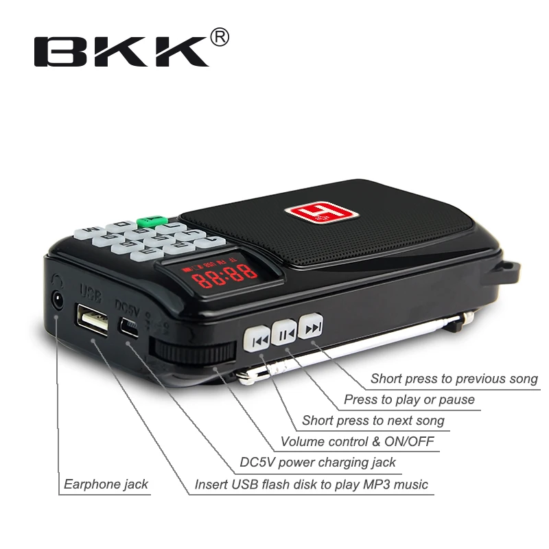 Mini player music FM radio PA BT Radio Speaker (B820S)