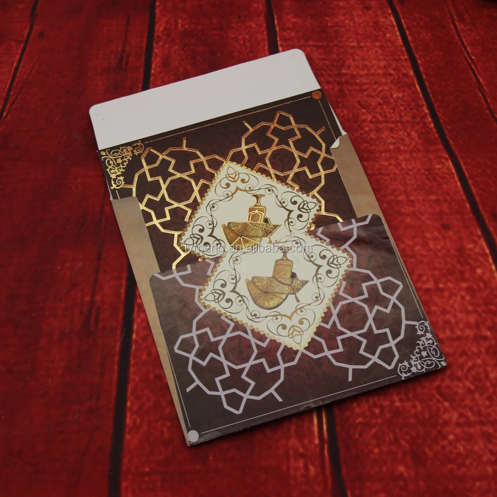 
Yemen design Arabic cheap price wedding invitation cards with envelopes, decorating wedding invitations 