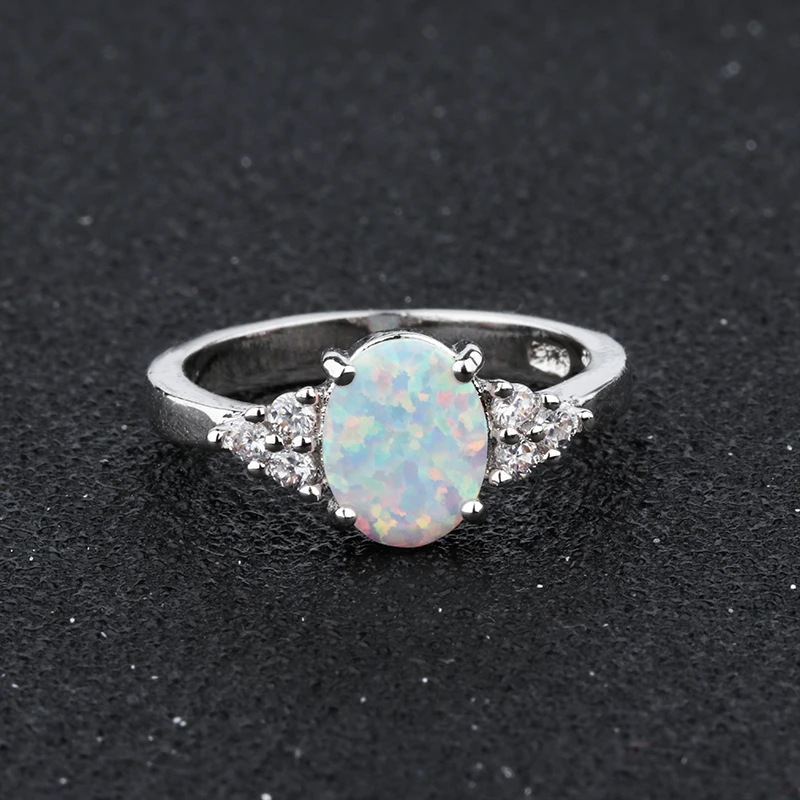 New fashion jewelry with white fire opal stone ring wholesale