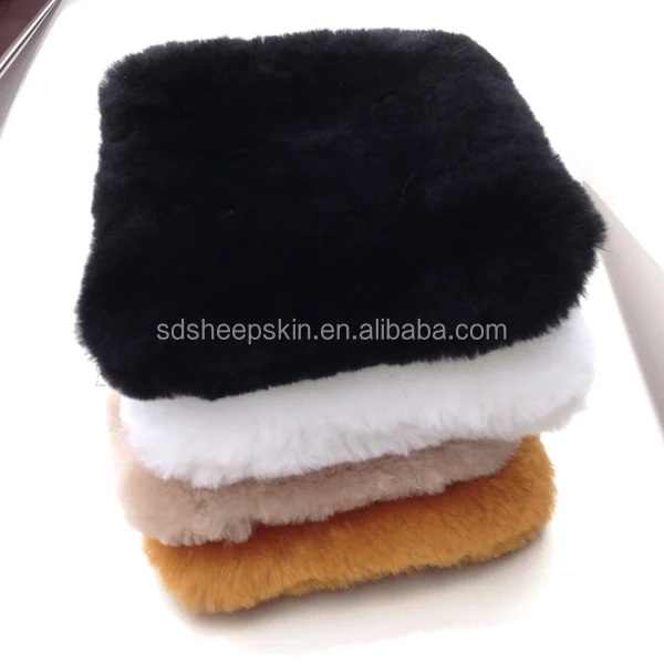 Black Color Genuine sheep skin car washing pad